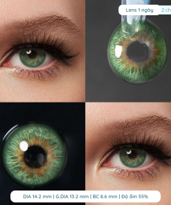 Alternative view of Lens giãn tròng to 14.5mm màu xanh lá 1 năm DEWYEYES