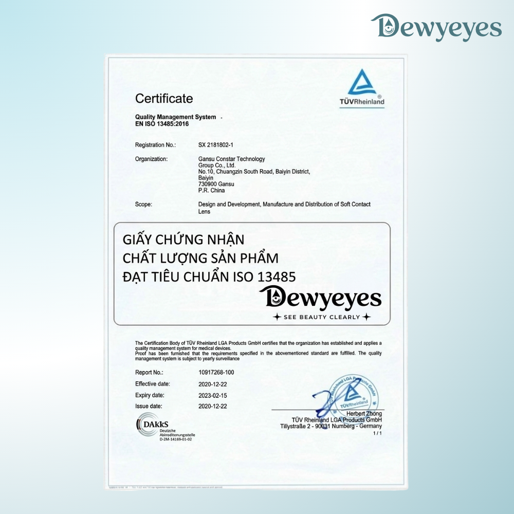 Lens cosplay giãn tròng to 14.2mm màu Bloom Purple 1 ngày DEWEYES - Ảnh 6