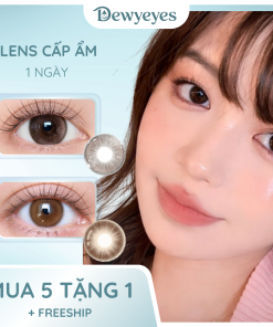 Lens giãn tròng to 14.2mm màu Coffee/Earl gray 1 ngày Dewyeyes