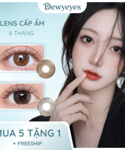 Lens cấp ẩm giãn tròng 14.2mm màu Magic Black 6 tháng DEWEYES