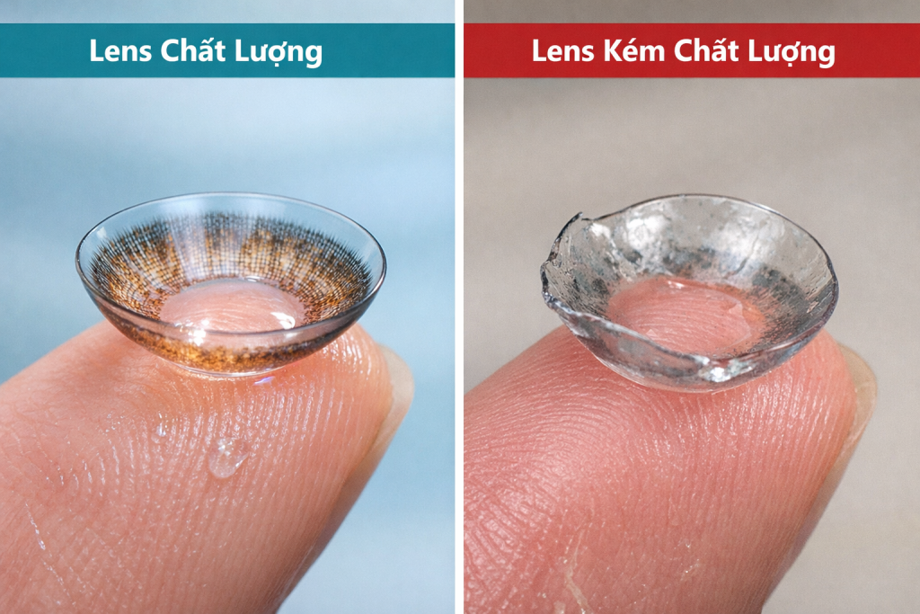 So sánh lens chất lượng và lens kém chất lượng